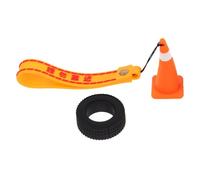 Porte-clés Cône de Signalisation Mini en Silicone, Acier Inoxydable