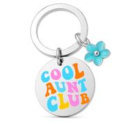Porte-Clés Cool Aunt Club, Bagages Décor, Porte-Cléf Coloré, Cadeau Amusant Pour Une Tatie ou Une Femme Spéciale