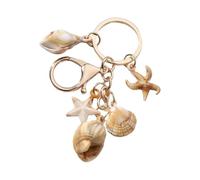 Porte-clés coque acrylique simulation conque pendentif poisson étoilé porte-clés fait à la main, T3., taille unique