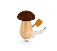 Porte-clés couteau de et brosse à champignons en bois.