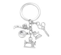 Porte-Clés Couture, Porte Ciseaux de Sac pour Femmes | Cadeaux de Porte ool avec Machine à Coudre et Bobine de Fil pour Passionnés d’Artisanat