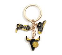 Porte-Clés Cowboy Western Avec Chapeau, Bottes, Tête De Taureau, Idée Cadeau Femme Anniversaire, Meilleure Amie, Couple, Cadeau Rigolo, Porte Clé Personnalisé Voiture Maison