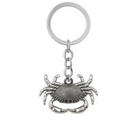 Porte-Clés Crabe - Porte-Cléf Nautique et Charme de Sac pour Femmes avec Pendentif Crabe Argenté Vintage Détaillé, Cadeaux de Porte-Clé Cool pour Amatrices de l'Océan