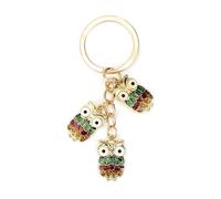 Porte-clés créatif en forme de chouette, cadeau de rentrée des classes, cadeau d'amitié, cadeau durable pour femme, cadeau d'anniversaire, porte-clés hibou en métal durable pour voiture et sac, vert