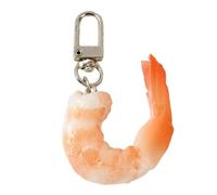 Porte-clés créatif en forme de viande de crevette - Pendentif amusant pour sac - Pratique - Imitation de crevettes - Porte-clés pour femme, 1, taille unique