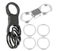 Porte-Clés Créatifs en Métal, 2 Pièces, Porte-Clés pour Hommes, Porte-Clés De Voiture, Porte-Clés Détachables, Matériaux De Porte-Clés De Bricolage, Porte-Clés À Dégagement Rapide