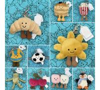 Porte-clés Croissant JC, Peluches Guimauve, Peluches Méduse, Pingouins, Pastèque, Cerise, Breloques pour sac de golf FW-06