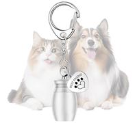 Porte-clés cylindrique pour Cendres de Chien | Porte-clés urne pour Chien ou Chat