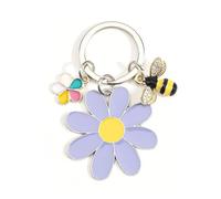 Porte-clés Daisy avec Petit Bijou de Sac Fille, Porte Clef avec Pendentif Petit Tournesol et Abeille pour Femmes, Idée Cadeau Rigolo Anniversaire Femme