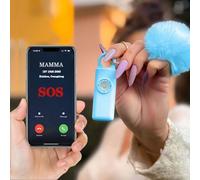 Porte-clés d'alarme anti-panique, dispositif anti-agression SOS appel automatique, envoi instantané de position GPS, sirène 130 dB, défense personnelle et autodéfense pour femmes, enfants et personnes