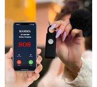 Porte-clés d'alarme anti-panique, dispositif anti-agression SOS appel automatique, envoi instantané position GPS, sirène 130 dB, défense personnelle et autodéfense pour femmes, enfants et personnes