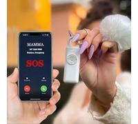 Porte-clés d'alarme anti-panique, dispositif anti-agression SOS appel automatique, envoi instantané position GPS, sirène 130 dB, défense personnelle et autodéfense pour femmes, enfants et personnes