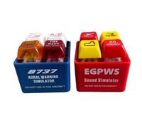 Porte-clés D'alarme De Sécurité Aérienne pour Avions Lumière LED Alerte 'Avion Ornement 'Aviation Pilote Et Équipage Porte-clés Egpws Simulateur Sonore 'Avertissement