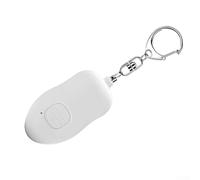 Porte-clés d'alarme de sécurité personnelle 140 dB avec sirène forte, appareil d'autodéfense portable pour femmes et filles, outil de sécurité compact pour l'extérieur (blanc)