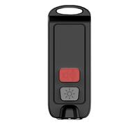 Porte-clés d'alarme de sécurité personnelle, sirène rechargeable 130 dB avec lumière LED, appareil de sécurité portable, étanche, alerte d'urgence, fabriqué en matériau ABS, 6,9 x 2,6 cm