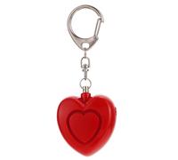 Porte-clés D'alarme Personnelle Cœur avec Lumières LED, 125 | Plastique Rouge, 3 Piles Lr44 Incluses, pour Femmes et Étudiantes, Urgences Médicales et Allergies