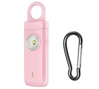 Porte-clés d'alarme personnelle rechargeable 130 dB avec lampe de poche LED et lumière stroboscopique, appareil de sécurité compact à chargement USB pour femmes, enfants et personnes âgées, léger