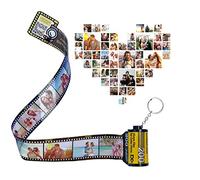 Porte-clés d'album en Rouleau de Film, Porte Clé Personnalisée avec Photo Colorée et Texte, Porte-clés en Fouleau de Film, Rouleau de Film Caméra Porte Clé, Cadeau Unique Pour Père Mère Enfant Ami