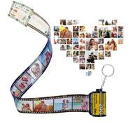 Porte-clés d'album en Rouleau de Film, Porte Clé Personnalisée avec Photo Colorée, Porte-clés en Fouleau de Film, Rouleau de Film Caméra Porte Clé, Cadeau Unique Pour Noël Anniversaire Saint Valentin