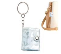 Porte-clés d'album photo - Mignon pendentif de rangement pour photos léopard avec porte-clés | Parfait pour la vie quotidienne, sac de voyage, portefeuille, couples, collectionneurs, naissance