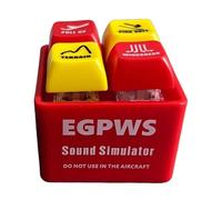 Porte-clés d'alerte EGPWS avec simulateur sonore LED Aviation Bouton d'alerte d'urgence Fbw898, Rouge, 4.3 cm