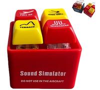 Porte-clés d'alerte pilote et d'équipage - Bouton de sécurité LED pour le cockpit d'aviation - Porte-clés lumineux pour les fans de l'aviation, Rouge, taille unique