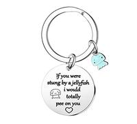 Porte-clés d'amitié avec inscription « If You were Stung by a Jellyfish True Friends », If You Were, M