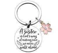 Porte-clés d'amitié unique en acier inoxydable qui ne se décolore pas et ne se casse pas pour un anniversaire ou une amitié pour femme