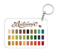 Porte-clés d'analyse des couleurs vives et réutilisables - Guide rapide | Porte-clés en tissu avec nuancier pour shopping, salon de maquillage, studio, placard, centre commercial, maison