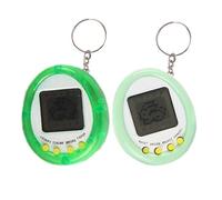 Porte-clés d'animaux virtuels pour enfants - Machine électronique pour animaux de compagnie de 2,36 x 2,05 x 0,71 pouces | Animal numérique virtuel nostalgique | Porte-clés jeux portables des années