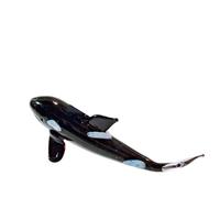 Porte-clés dauphin baleine en verre à la mode, pendentif artisanal, décoration de, portefeuille, breloque suspendue, artisanat d ' animaux en verre