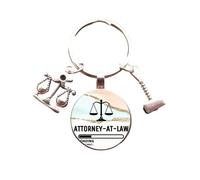 Porte-clés d'avocat à faire soi-même, porte-clés balance de justice, marteau de juge, cadeau d'étudiant, porte-clés avec logo de justice juridique, blanc, L