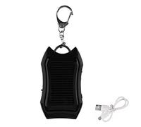 Porte-clés de banque d'alimentation solaire, chargeur solaire portable 1200 mAh avec torche LED, chargeur de téléphone portable, mini porte-clés Power Bank pour camping/randonnée/éclairage d'urgence