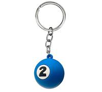 Porte-clés de billard pour homme et femme - Mini boule de billard ronde - Accessoires de sac à main, 2, taille unique