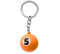 Porte-clés de billard pour homme et femme - Mini boule de billard ronde - Accessoires de sac à main, 5, taille unique