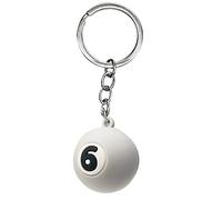 Porte-clés de billard pour homme et femme - Mini boule de billard ronde - Accessoires de sac à main, 6, taille unique