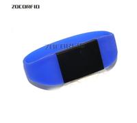 Porte-clés de bracelet en silicone étanche,étiquette intelligente,poignées amovibles,étiquettes utilisées pour la RFID - Type blue