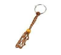 Porte-clés De Cale Corde À Cordes Inachevées Pierre En Cage Bijoux Uniques Fabrication Bijoux