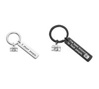 Porte-Clés De Caméra en Acier Inoxydable 3Pcs, Cadeaux De Porte-Clés De Photographe, Ornements De Sac À Dos D'Appareil Photo, Cadeaux pour Les Amateurs De Photographie.