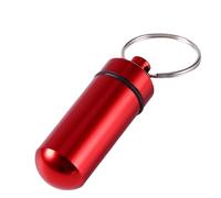 Porte-clés de cas de pilule de poche | Petit porte-clés de boîte à pilules de poche | Mini organisateur de pilules Portable, conteneur pour sac à main, porte-pilule en métal étanche pour l'extérieur