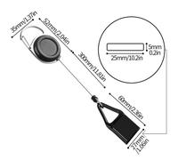 Porte-Clés De Ceinture De Briquet Rétractable Portable,Clip De Briquet,Laisse,Voyage,Camping,Randonnée,Pêche,Manchon - Type Black