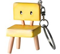 Porte-clés de chaise de 5 cm Suzume no Tojimari Anime Munakata Sōta, Iwado Suzume Porte-clés cadeau pour les fans et les amis, jaune, 4*4*5cm