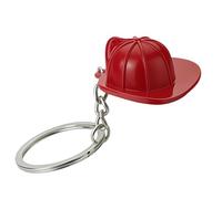 Porte-clés de chapeau de pompier miniature réaliste, construction en métal solide, pendentif de casquette de pompier, parfait pour un usage quotidien, breloque de à polyvalente