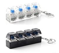 Porte-clés de clavier mécanique portable, avec boutons RVB lumineux et réactifs, conçu pour la concentration, le calme et un usage quotidien (A)