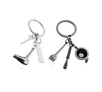 Porte-Clés De Coiffeur 2 Pièces, Porte-Clés Cadeau, Porte-Clés Design Créatif, Porte-Clés Outil De Coiffeur