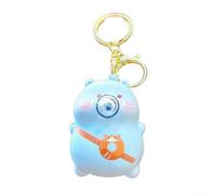 Porte-clés de décompression soufflant de bulles avec motif de dessin animé pour sacs d'école et clés de voiture, avec une fonction de soulagement du stress et de la musique pour améliorer la