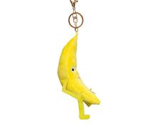 Porte-clés de dessin animé pour enfants - Porte-clés banane rempli avec pendentif porte-clés en peluche | Porte-clés d'animation pour enfants, enfants et adultes, porte-clés amusants, organisateur de