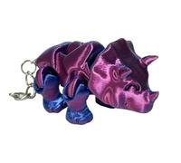-porte-clés de dragon imprimé, jouet de dragon flexible mobile,Porte-clés statue de dragon articulé | -Imprimé Triceratops Animal Jouet pour décoration de voiture, ornement de plateau de table