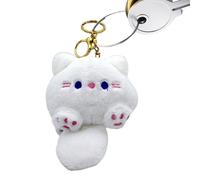 Porte-clés de en peluche, ornement en peluche de chaton, Porte-clés de dessin animé de chaton avec son, Figurine de chat chaton, ornement pour petite amie, saint-valentin, adultes, filles, ga