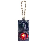 Porte-clés de feux de circulation - Mini pendentif alimenté par batterie avec affichage LED Stop Go, jouet indicateur de changement de couleur du bouton-poussoir, accessoire créatif pour traverser la